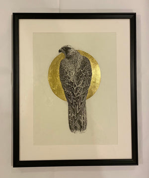 Falcon with gold